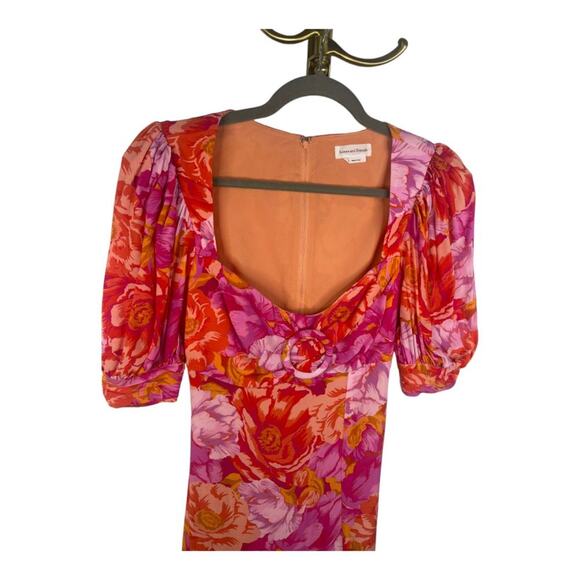 Lovers and Friends Morgan Maxi Dress Blouson Sleeves Chai Floral Print Size XS - Picture 14 of 16